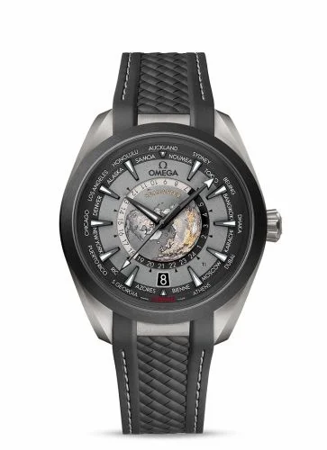 Omega Seamaster Aqua Terra 150M Master Chronometer 43 Worldtimer Titanium - Ceramic / Grey / Rubber 220.92.43.22.99.001 (22092432299001)